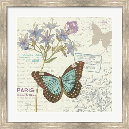 Framed Papillon Tales II Print