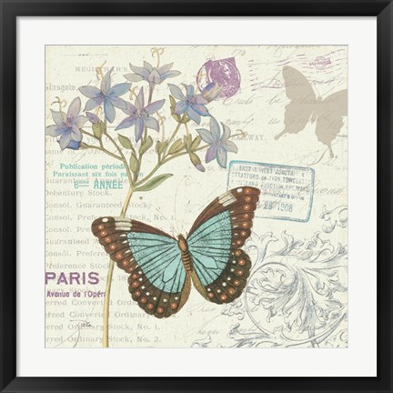 Framed Papillon Tales II Print