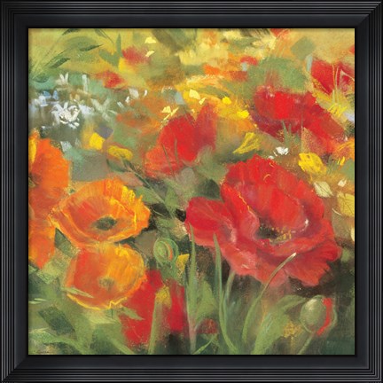 Framed Oriental Poppy Field I Print