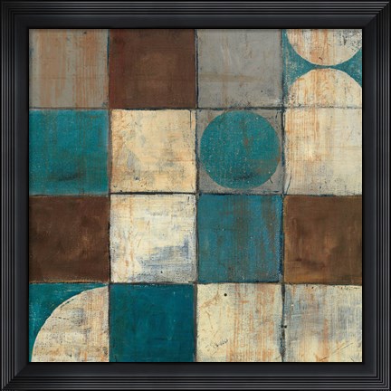 Framed Tango Detail II - Blue Brown Print