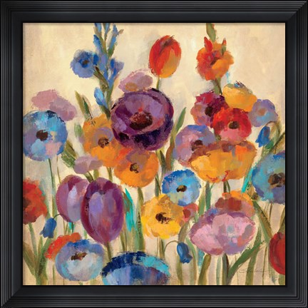 Framed Garden Hues I Print