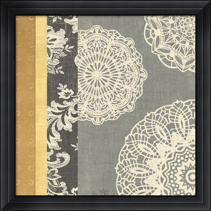 Framed Contemporary Lace I Print