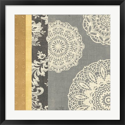 Framed Contemporary Lace I Print