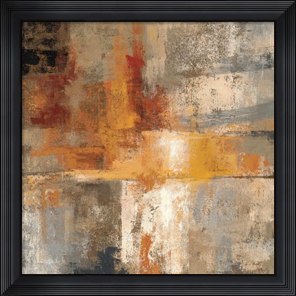 Framed Silver and Amber Crop Print