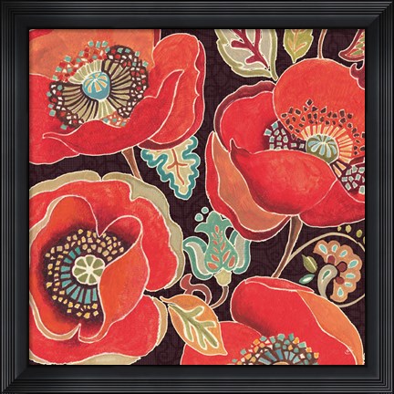 Framed Moroccan Red IV Print
