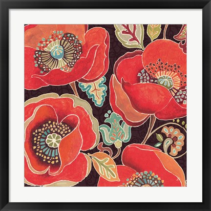 Framed Moroccan Red IV Print