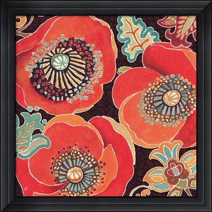 Framed Moroccan Red V Print
