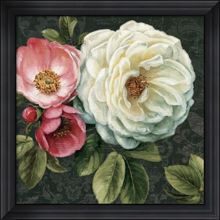 Framed Floral Damask II Print