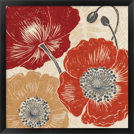 Framed Poppys Touch II Print