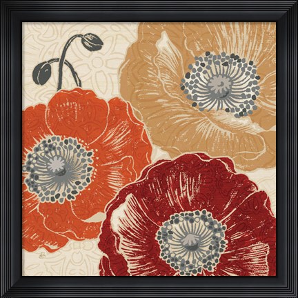 Framed Poppys Touch III Print
