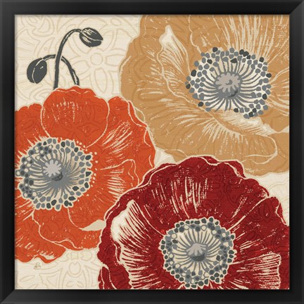 Framed Poppys Touch III Print