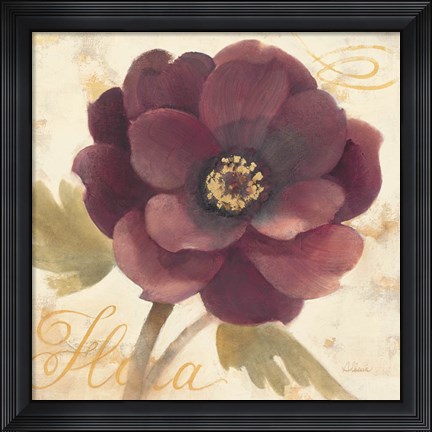 Framed Abundant Floral I Print