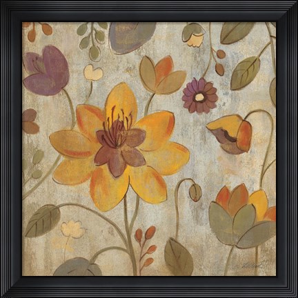 Framed Floral Song II Print