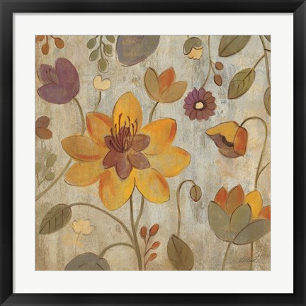 Framed Floral Song II Print