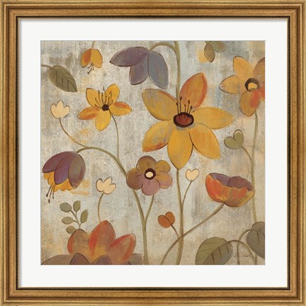 Framed Floral Song III Print