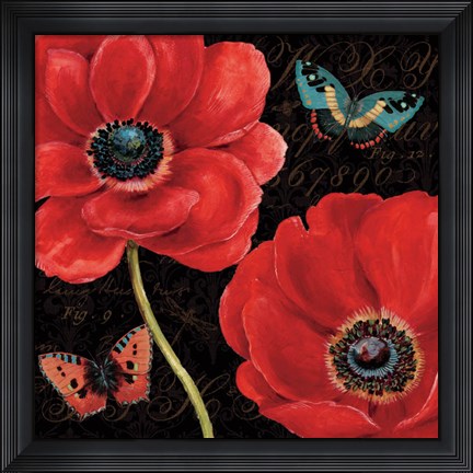 Framed Petals and Wings II Print