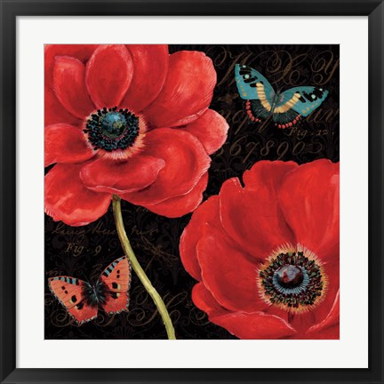 Framed Petals and Wings II Print