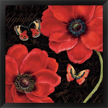 Framed Petals and Wings III Print