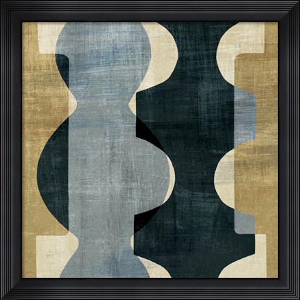 Framed Geometric Deco I Print