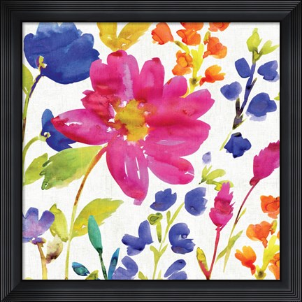 Framed Floral Medley I Print