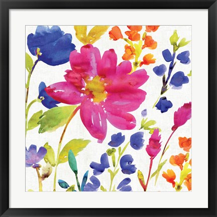 Framed Floral Medley I Print
