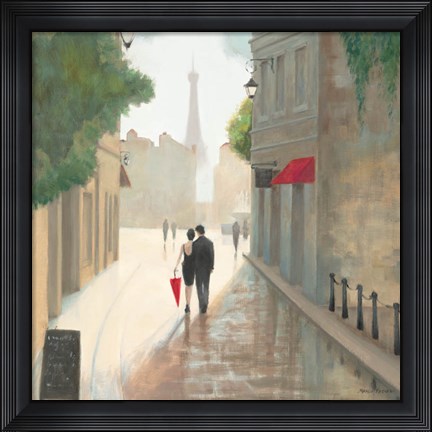 Framed Paris Romance I Print