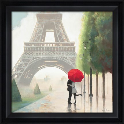 Framed Paris Romance II Print