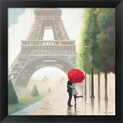Framed Paris Romance II Print