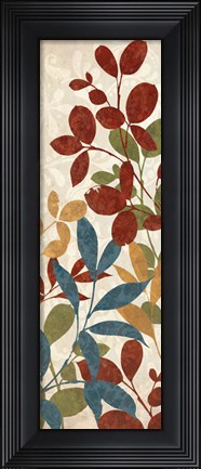 Framed Leaves of Color I Print