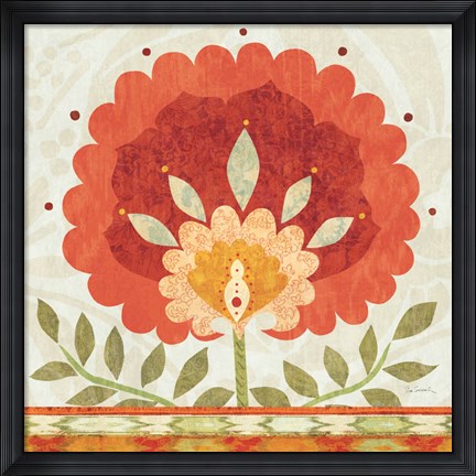 Framed Ikat Bloom II Print