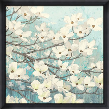 Framed Dogwood Blossoms II Print