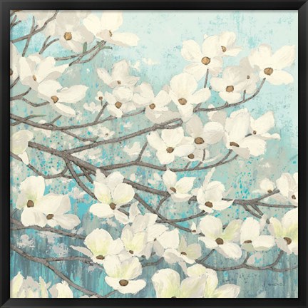 Framed Dogwood Blossoms II Print