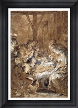Framed Adoration of the Shepherds Print