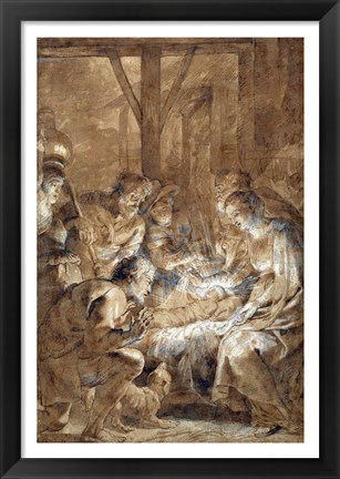 Framed Adoration of the Shepherds Print