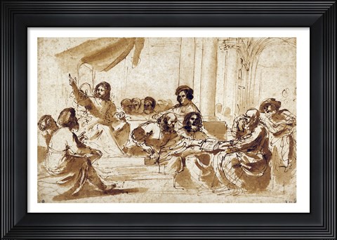 Framed Christ Preaching in the Temple Print