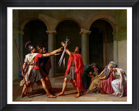 Framed Oath of Horatii Print