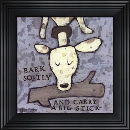 Framed Bark Softly Print