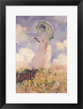 Framed Woman with Parasol turned to the Left, 1886 Print