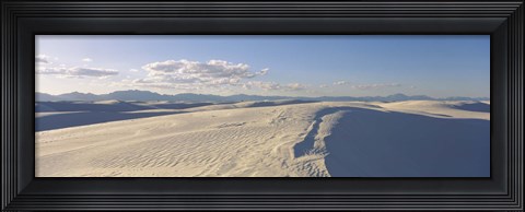 Framed Sand dunes in desert, White Sands National Monument, Alamogordo, Otero County, New Mexico, USA Print