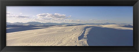 Framed Sand dunes in desert, White Sands National Monument, Alamogordo, Otero County, New Mexico, USA Print