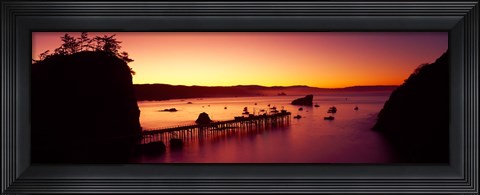 Framed Sunrise on Trinidad Bay, Trinidad, Humboldt County, California, USA Print
