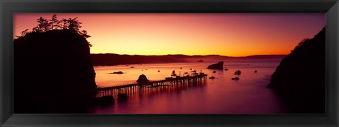 Framed Sunrise on Trinidad Bay, Trinidad, Humboldt County, California, USA Print