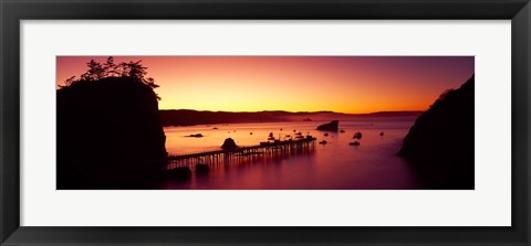 Framed Sunrise on Trinidad Bay, Trinidad, Humboldt County, California, USA Print