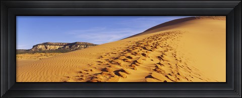 Framed Sand dunes in the desert, Coral Pink Sand Dunes State Park, Utah, USA Print