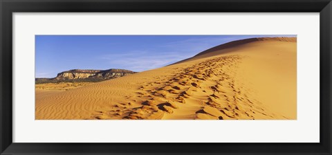 Framed Sand dunes in the desert, Coral Pink Sand Dunes State Park, Utah, USA Print