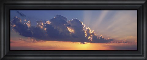 Framed Sunset, Marion County, Illinois, USA Print