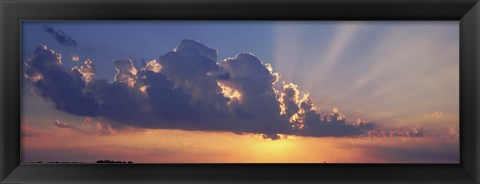 Framed Sunset, Marion County, Illinois, USA Print
