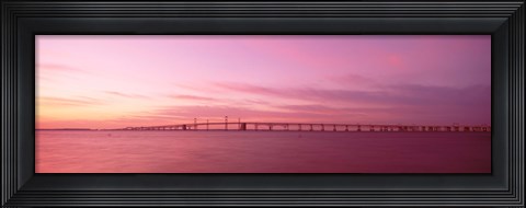 Framed Dawn, Chesapeake Bay Bridge, Maryland, USA Print
