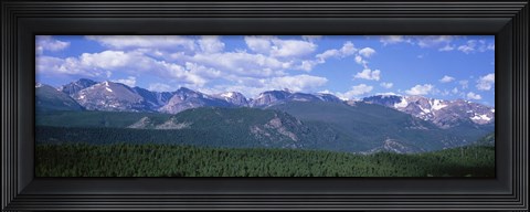 Framed Mountains fr Beaver Meadows Rocky Mt National Park CO USA Print