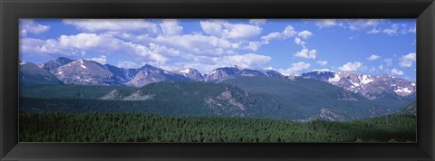 Framed Mountains fr Beaver Meadows Rocky Mt National Park CO USA Print